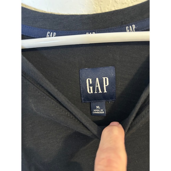 Gap True Black Tiered T-Shirt Dress Short Sleeve Cotton Mini GP004071 XL NEW - Picture 2 of 3